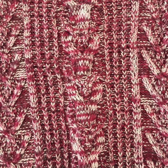 Gap wine red cable knit sweater, sz xs - Picture 4 of 4